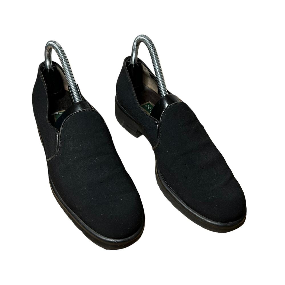 Cole Haan Women's Black Fabric Vibram Rubber Sole Low Heel Slip On Size 8 1/2